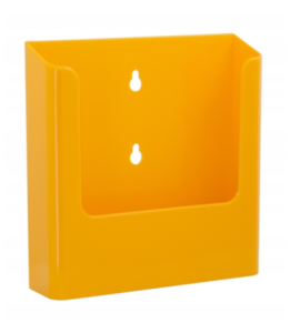 Wieszana kieszeń podajnik na ulotki A5 – żółta