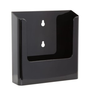 Wieszana kieszeń podajnik na ulotki A5 – czarna