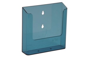 Wieszana kieszeń podajnik na ulotki A5 –  niebieska neon