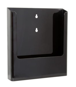 Wieszana kieszeń podajnik na ulotki A4 – czarna