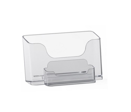 Stojak na ulotki A6 poziom z wizytownikiem