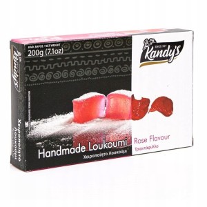 Loukoumi o smaku różanym Kandylas 200g GRECJA