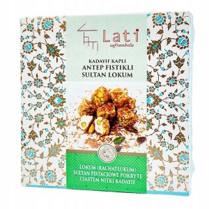 Lokum tureckie pistacje i Kadayif 300g Lati